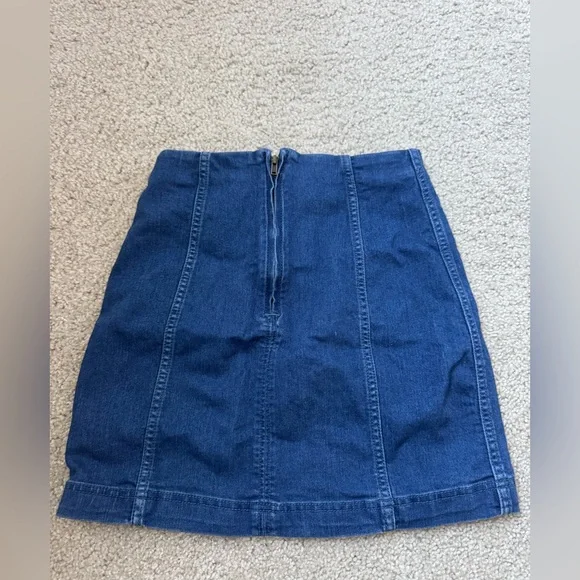 Free People Mini Denim Skirt - Picture 2 of 3